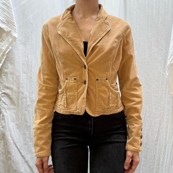 Younique Jackets & Blazers - Camel Tan‎ Corduroy Blazer by Younique Size Small Vintage 1990s Y2K